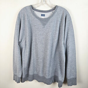 J.CREW VINTAGE FLEECE HEATHER GRAY CREWNECK PULLOVER SWEATSHIRT MEN SZ L J. CREW